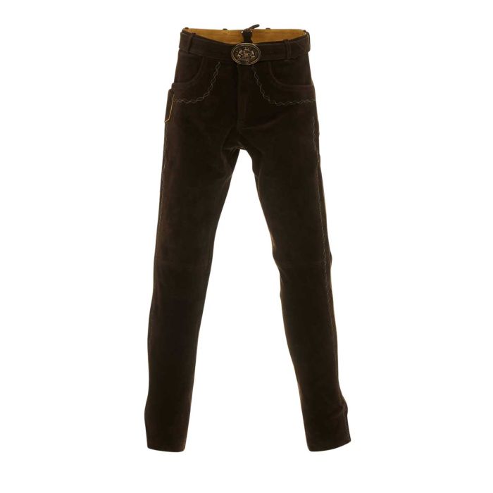 Lange lederhosen Gert (100% suede leer)
